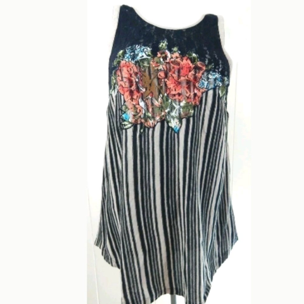 Free People Eclectic Juxtaposition Tank